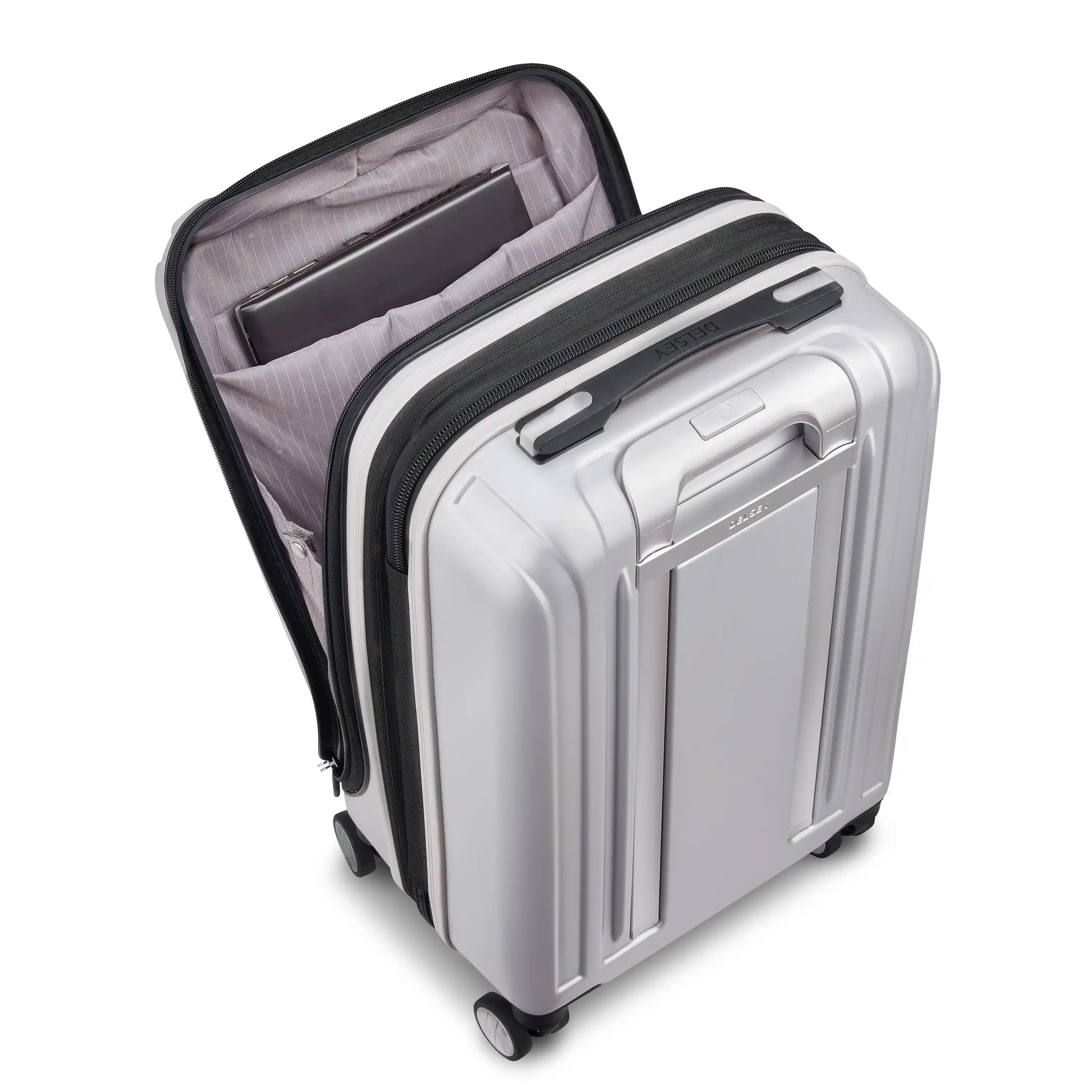 Delsey TITANIUM - Carry-On Expandable Spinner With Laptop Pocket - Silver