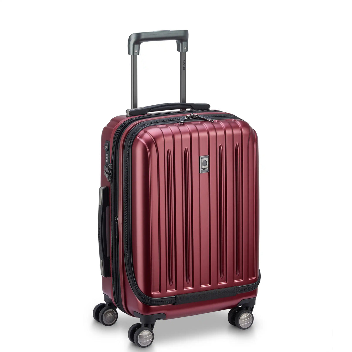 Delsey TITANIUM - Carry-On Expandable Spinner With Laptop Pocket - Red