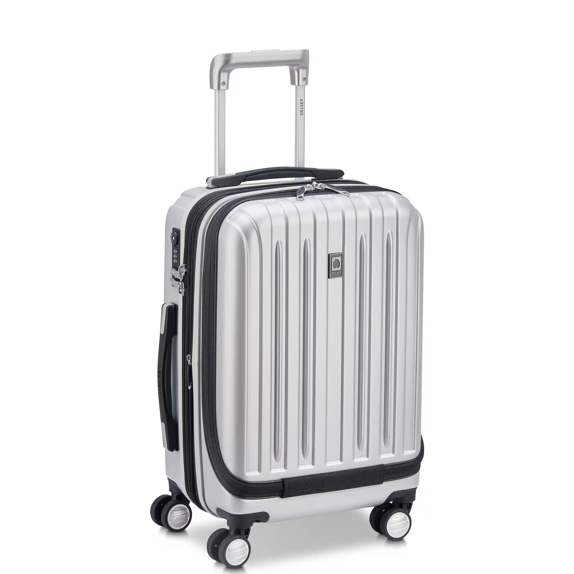 Delsey TITANIUM - Carry-On Expandable Spinner With Laptop Pocket - Silver