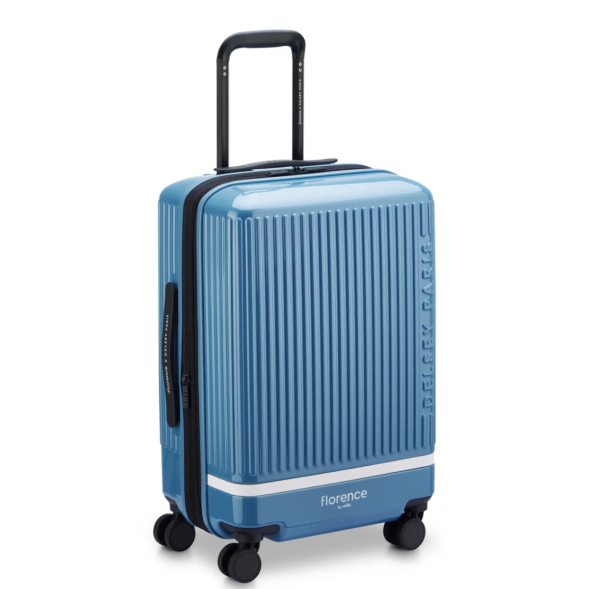 Delsey Florence By Mills X DELSEY PARIS SPIN ME AWAY - Carry-On Plus Expandable Spinner - Zinc Blue