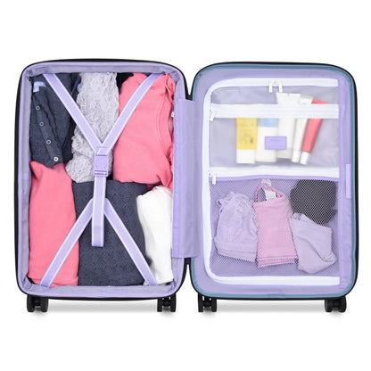 Delsey Florence By Mills X DELSEY PARIS SPIN ME AWAY - Carry-On Plus Expandable Spinner - Zinc Blue