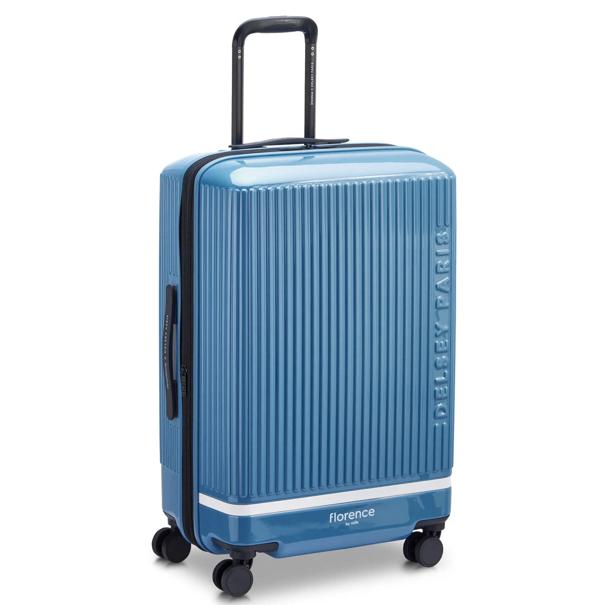 Delsey Florence By Mills X DELSEY PARIS SPIN ME AWAY - Medium Expandable Spinner - Zinc Blue