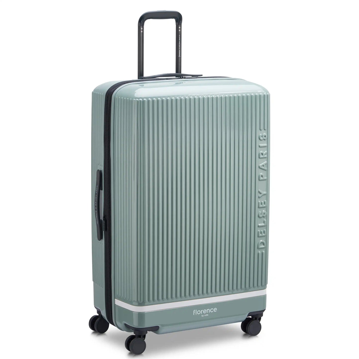 Delsey Florence By Mills X DELSEY PARIS SPIN ME AWAY - Large Expandable Spinner - Sage Green