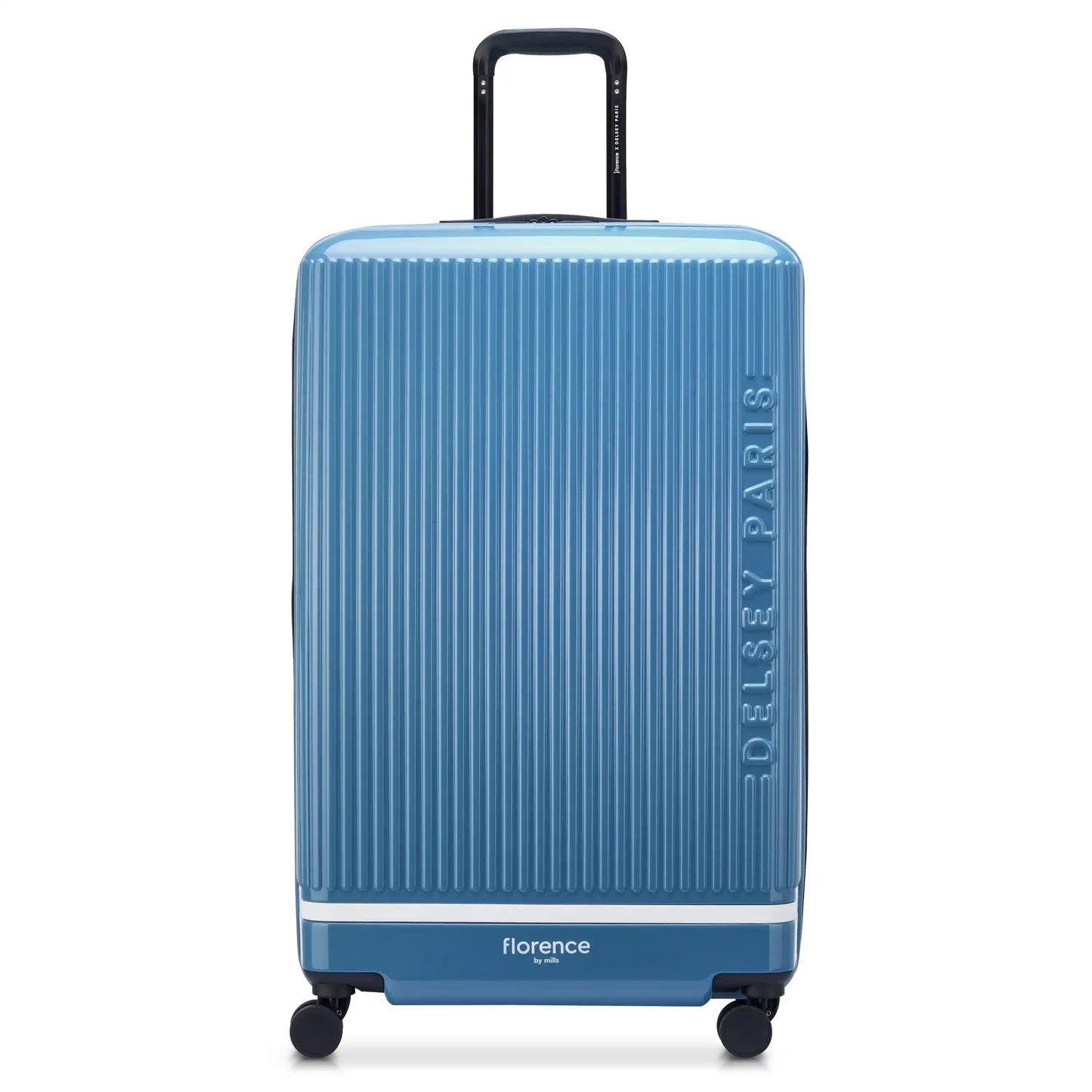 Delsey Florence By Mills X DELSEY PARIS SPIN ME AWAY - Large Expandable Spinner - Zinc Blue