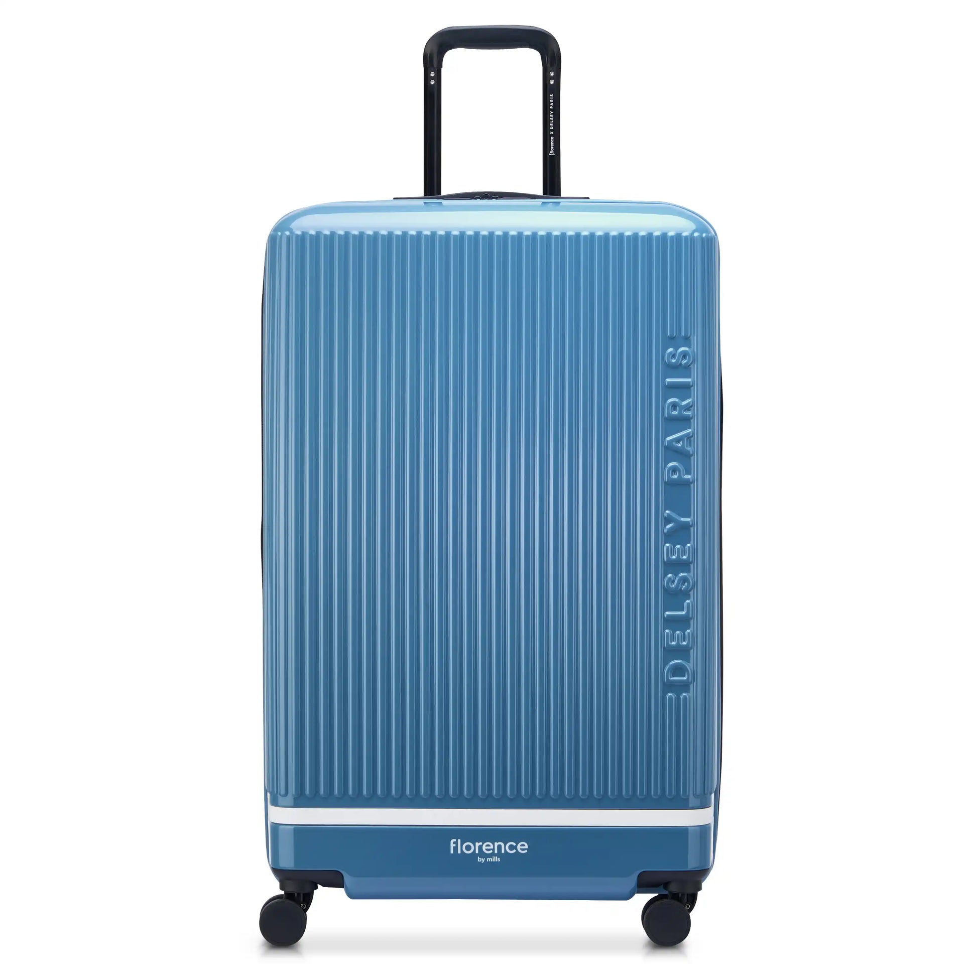 Delsey Florence By Mills X DELSEY PARIS SPIN ME AWAY - Large Expandable Spinner - Zinc Blue