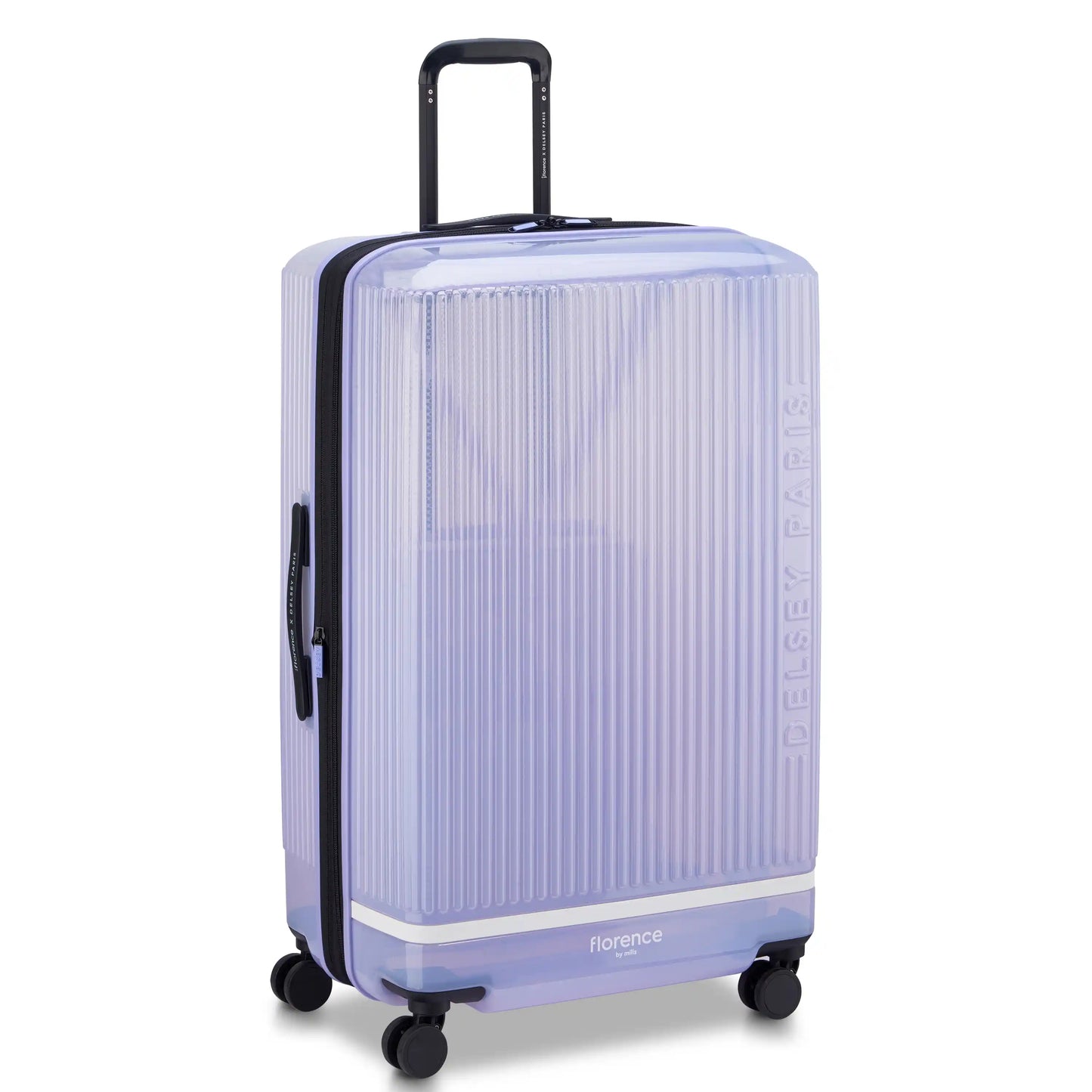 Delsey Florence By Mills X DELSEY PARIS GOTTA GLOW - Large Expandable Spinner - Translucent Purple