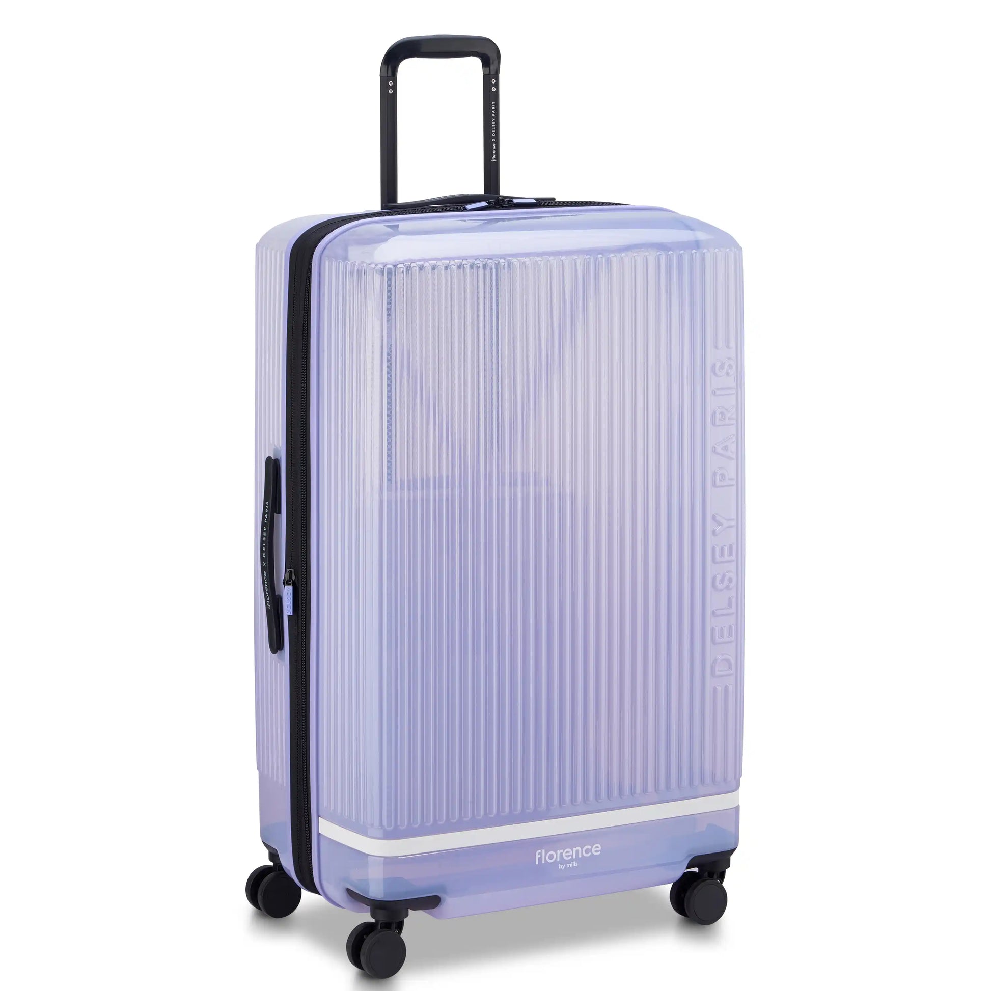 Delsey Florence By Mills X DELSEY PARIS GOTTA GLOW - Large Expandable Spinner - Translucent Purple