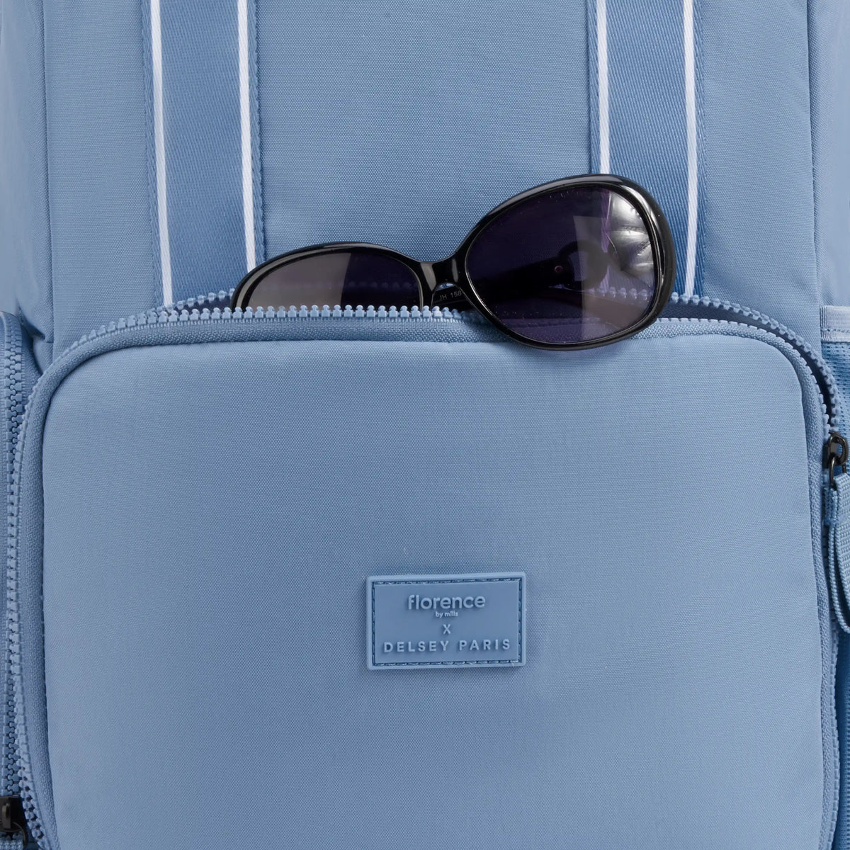 Delsey Florence By Mills X DELSEY PARIS CAREFREE CARRY - Laptop Backpack - Zinc Blue