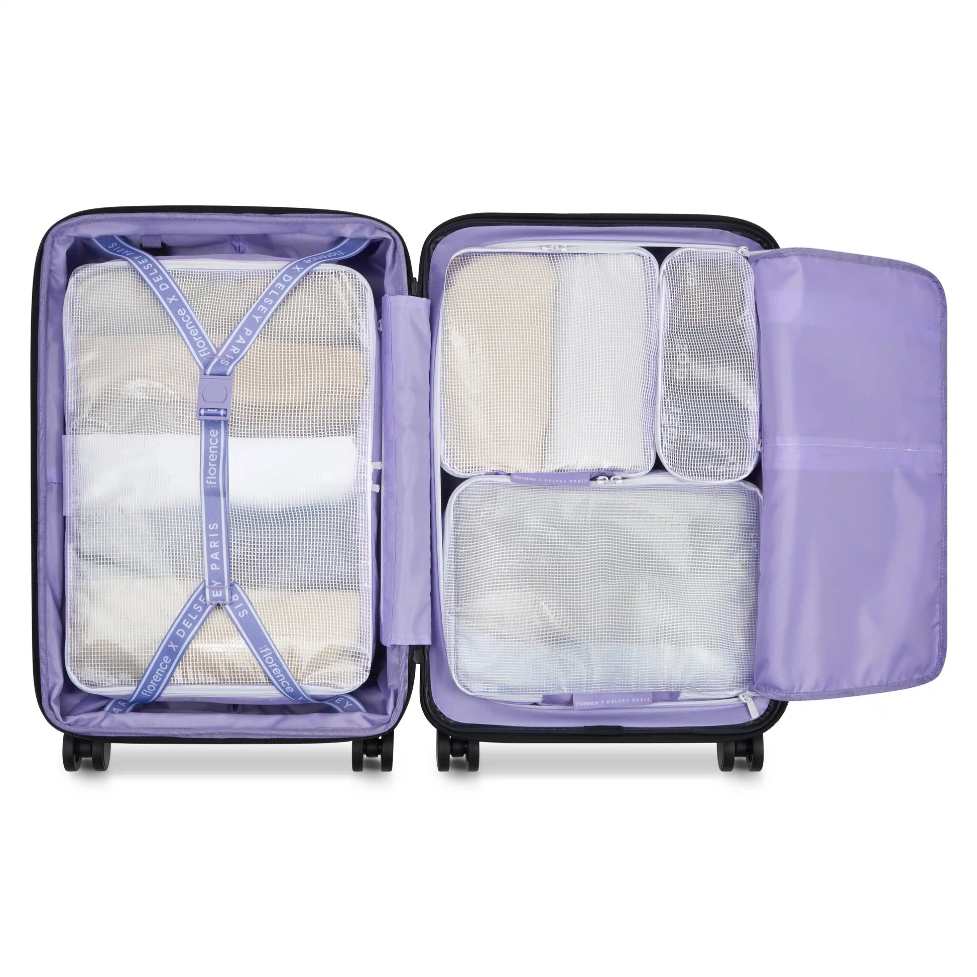 Delsey Florence By Mills X DELSEY PARIS NO DRAMA - Packing Cubes Set Of 4 - Lavender
