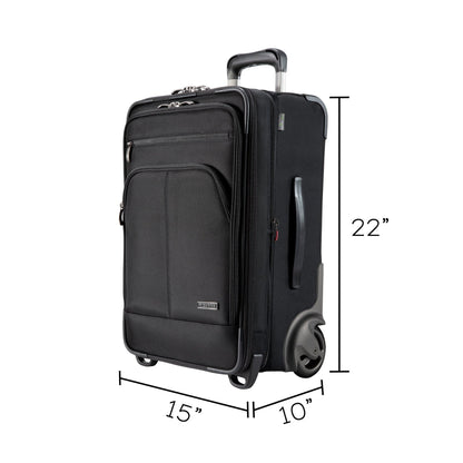 Ricardo Beverly Hills Flight Essentials Softside Carry-On, Black - Black