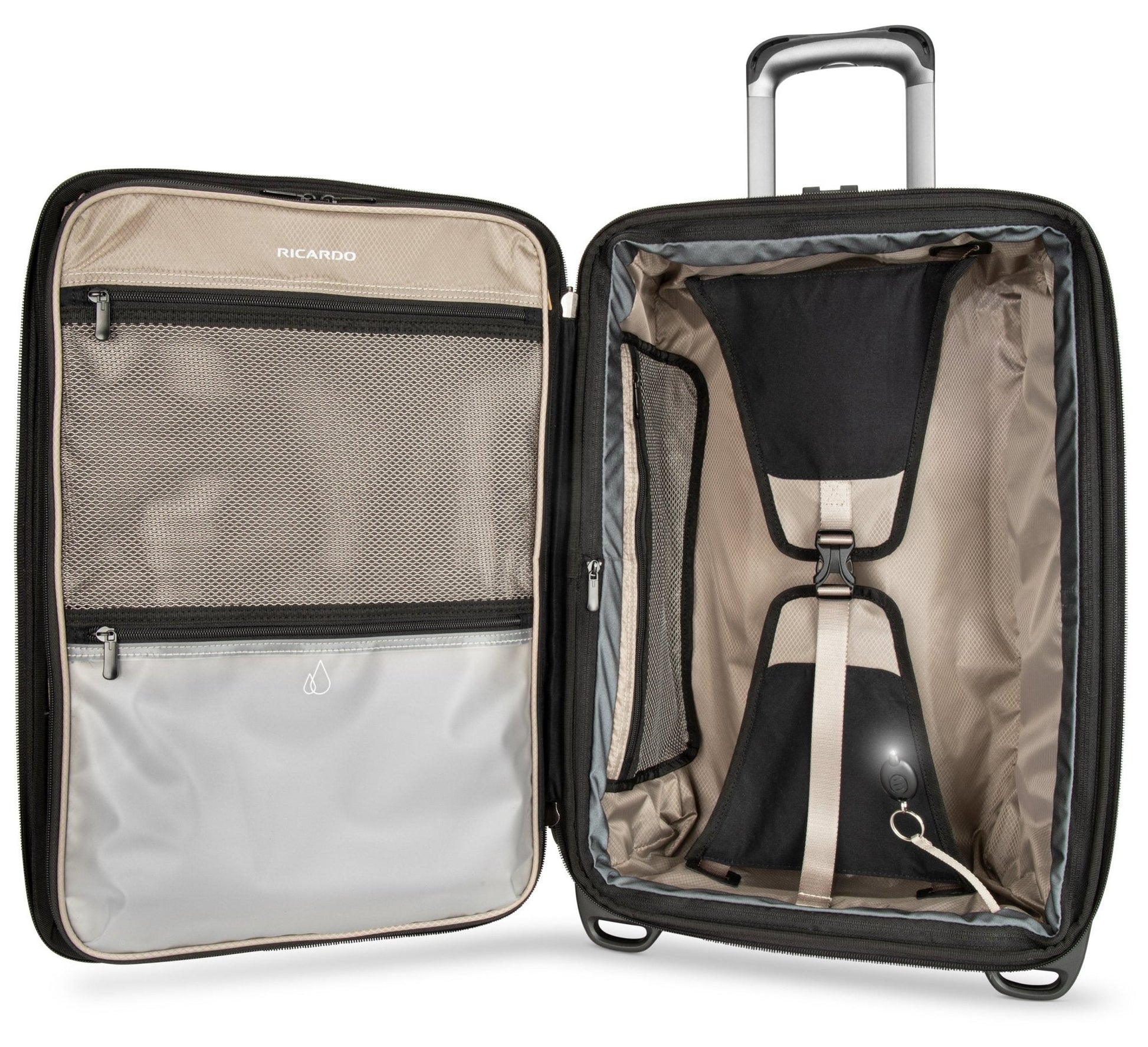 Ricardo Beverly Hills Flight Essentials Softside Carry-On, Black - Black