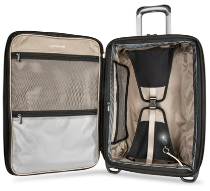 Ricardo Beverly Hills Flight Essentials Softside Carry-On, Black - Black