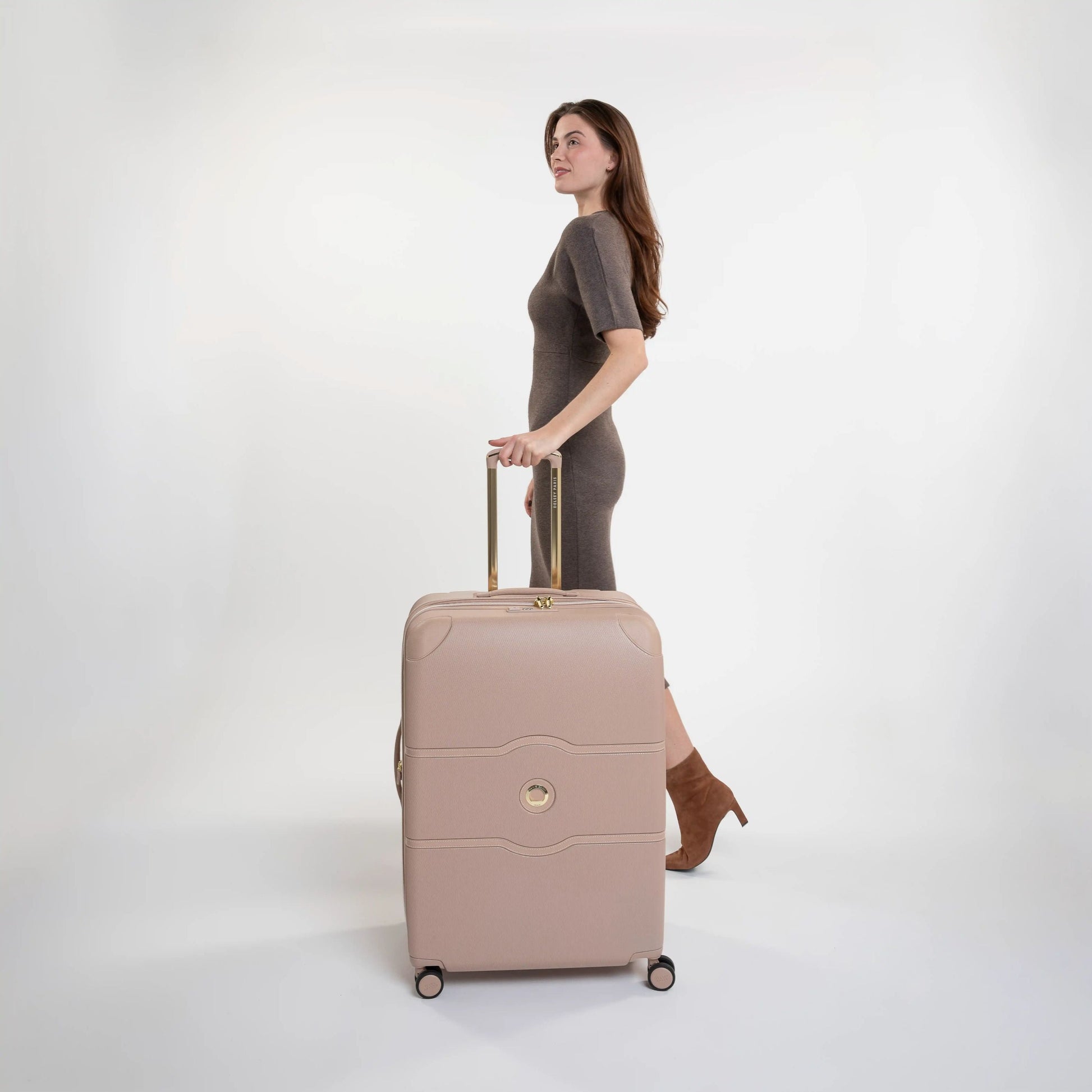 Delsey 80th Anniversary Chatelet Air 2.0 - Large Expandable Spinner - Limited Edition Beige Rose