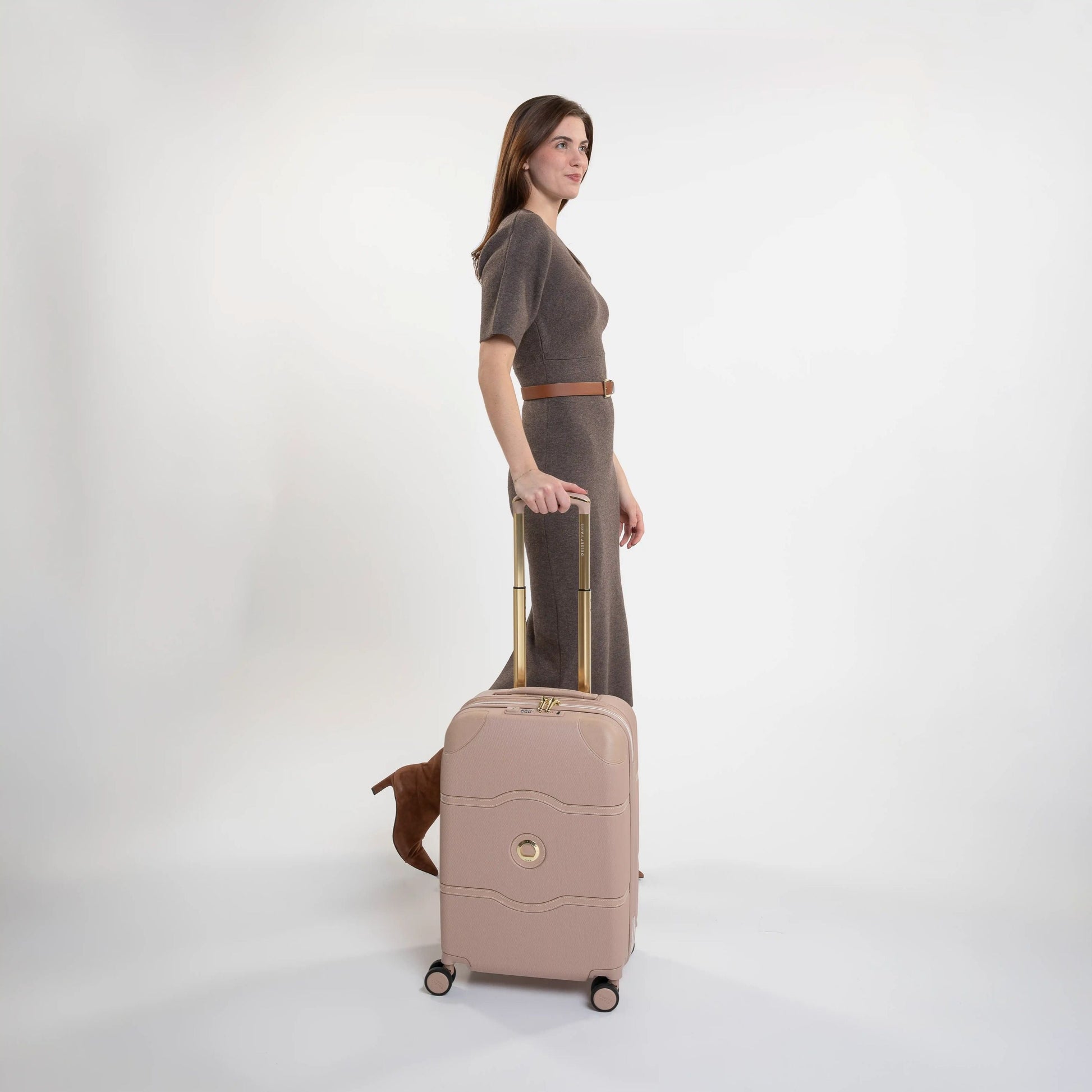 Delsey 80th Anniversary Chatelet Air 2.0 - Carry-On Plus Expandable Spinner - Limited Edition Beige Rose