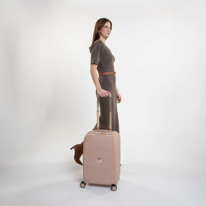 Delsey 80th Anniversary Chatelet Air 2.0 - Carry-On Plus Expandable Spinner - Limited Edition Beige Rose