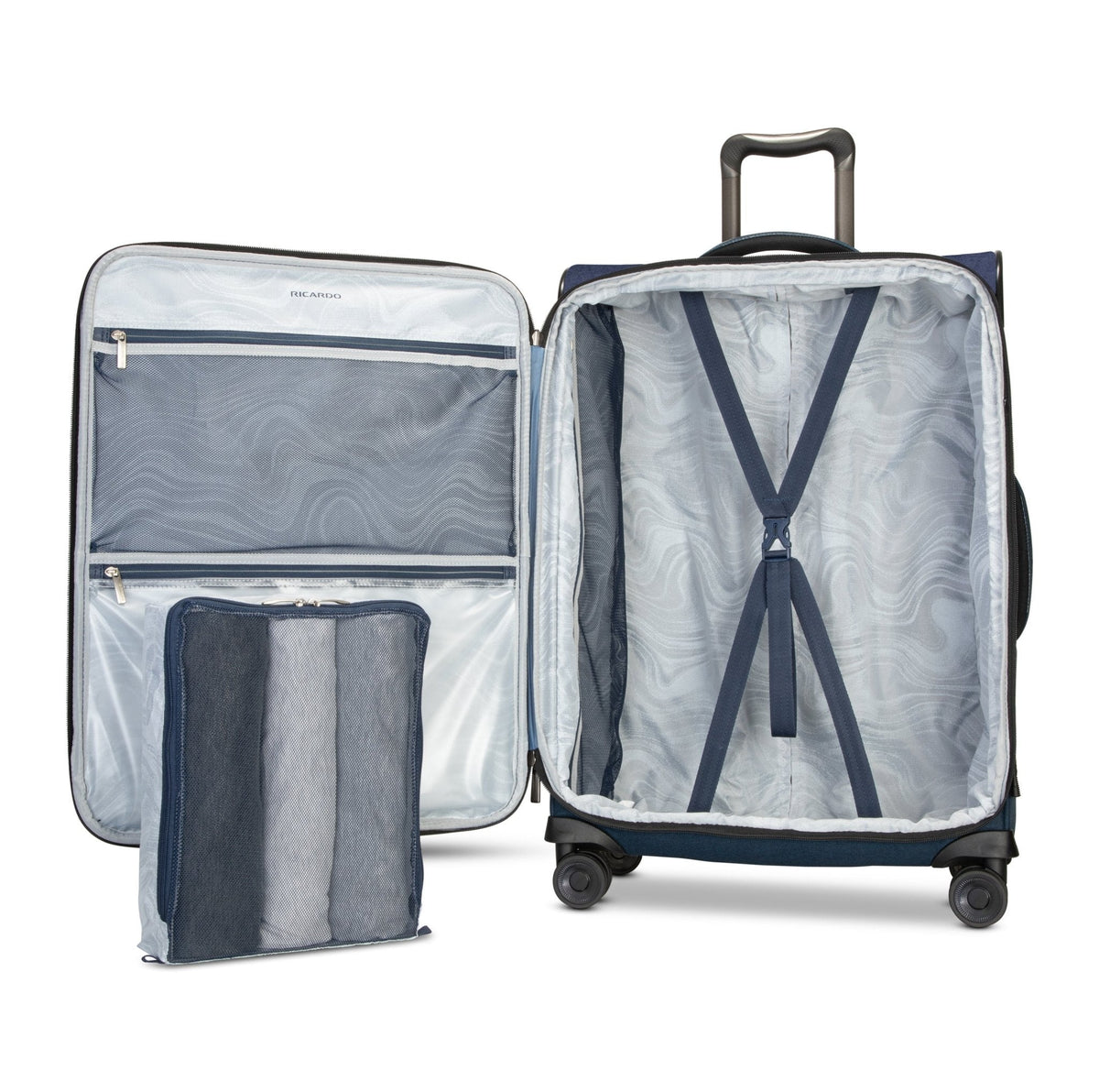 Ricardo Beverly Hills Malibu Bay 3.0 Softside Medium Check-In Expandable Spinner - Astral Blue