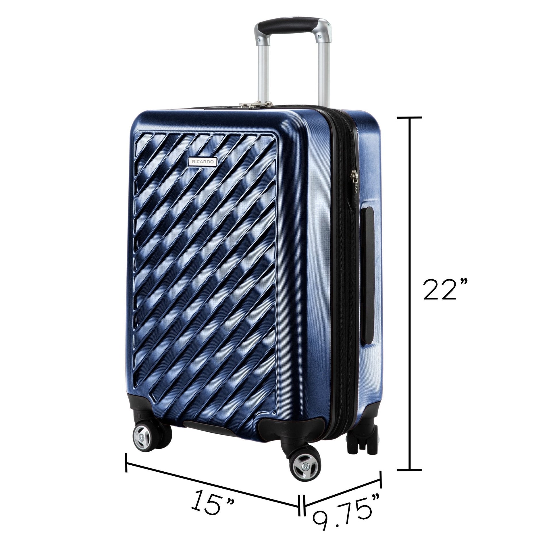 Ricardo Beverly Hills Melrose Hardside Carry-On Expandable Spinner - Prussian Blue