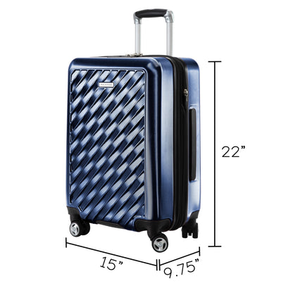 Ricardo Beverly Hills Melrose Hardside Carry-On Expandable Spinner - Prussian Blue