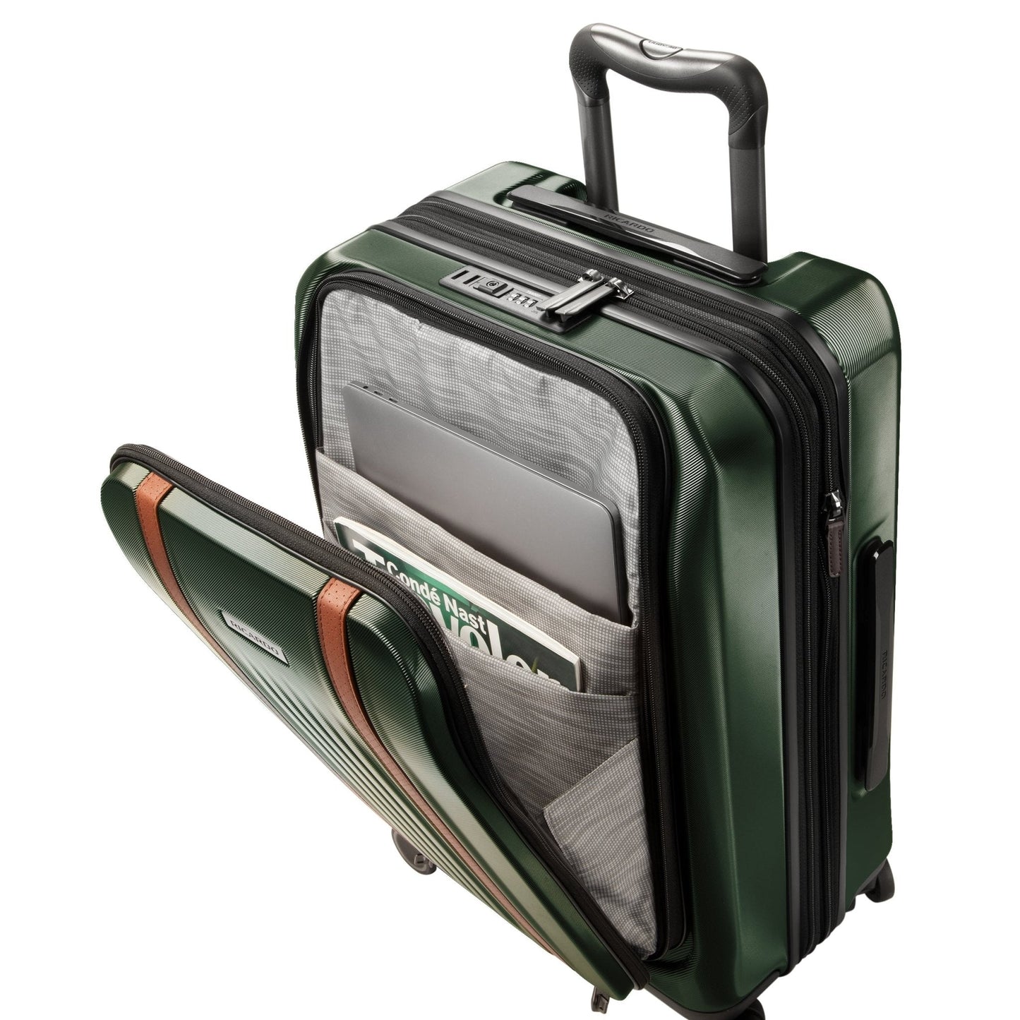 Ricardo Beverly Hills Montecito 2.0 FastAccess™ Front-Opening Hardside Carry-On Expandable Spinner - Hunter Green