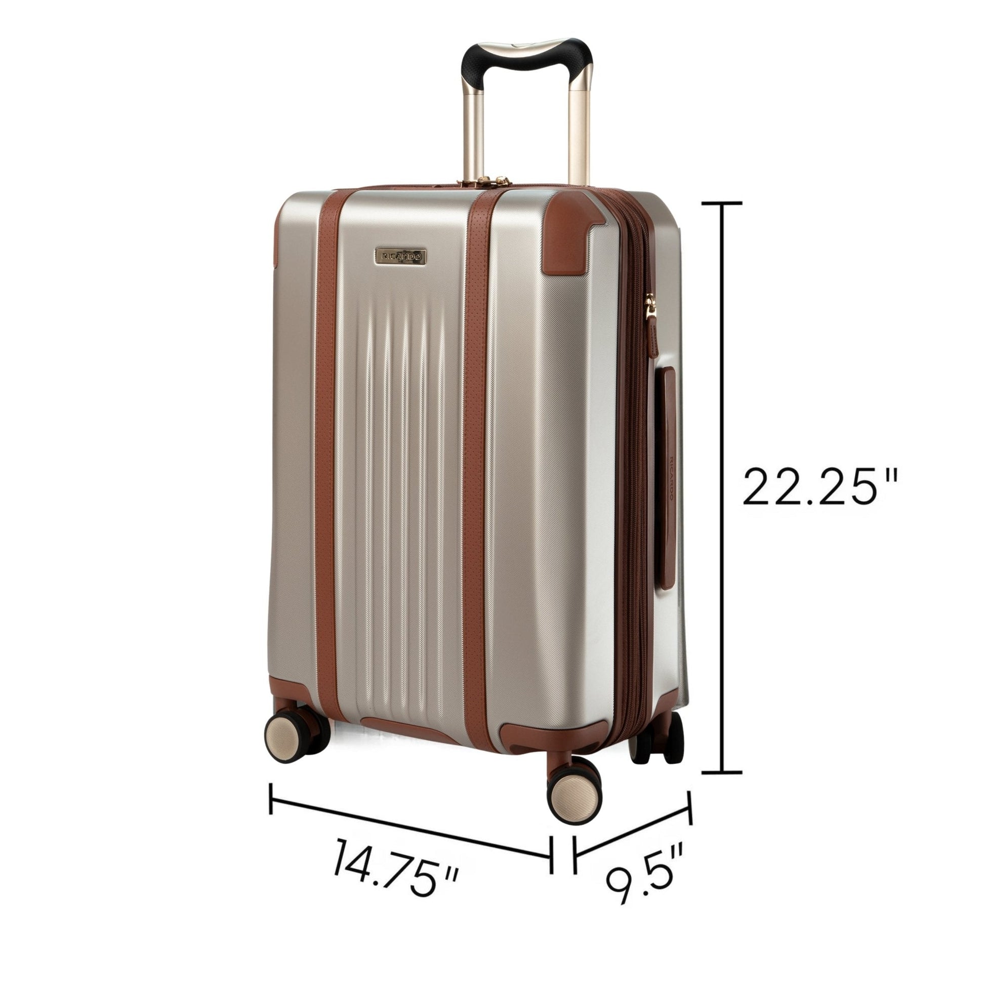 Ricardo Beverly Hills Montecito 2.0 Hardside Carry-On Expandable Spinner - Champagne