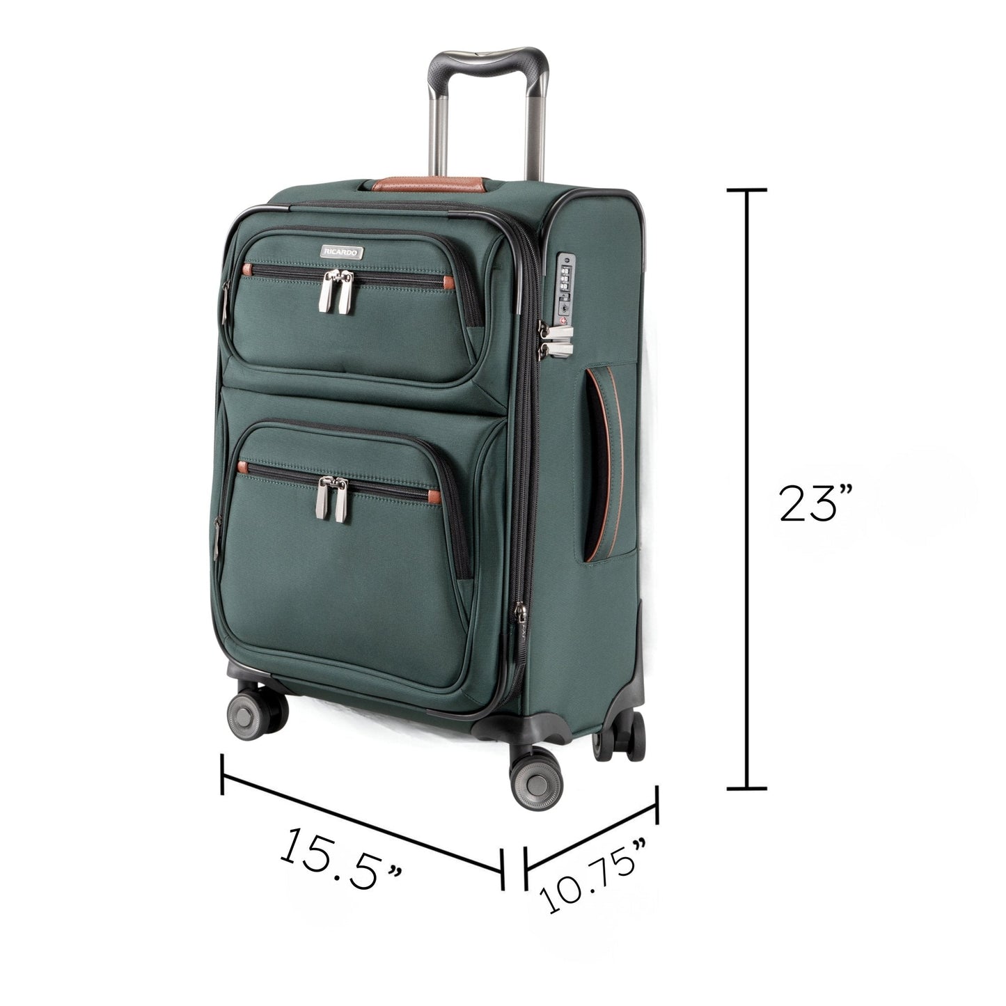 Ricardo Beverly Hills Montecito 3.0 Softside Carry-On Expandable Spinner - Hunter Green