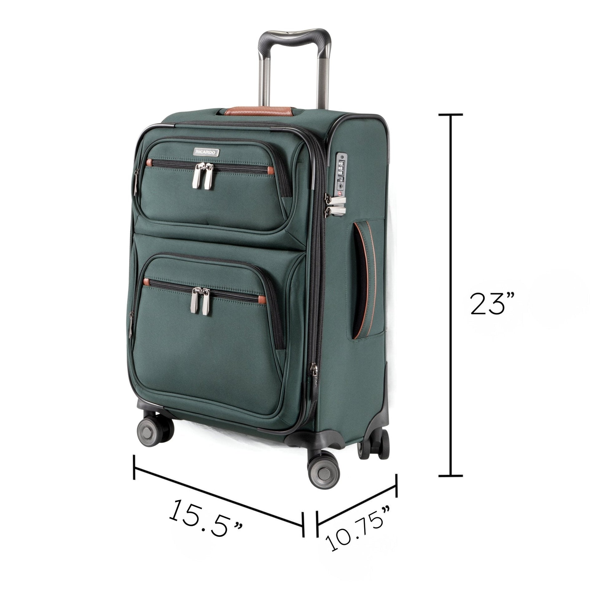Ricardo Beverly Hills Montecito 3.0 Softside Carry-On Expandable Spinner - Hunter Green