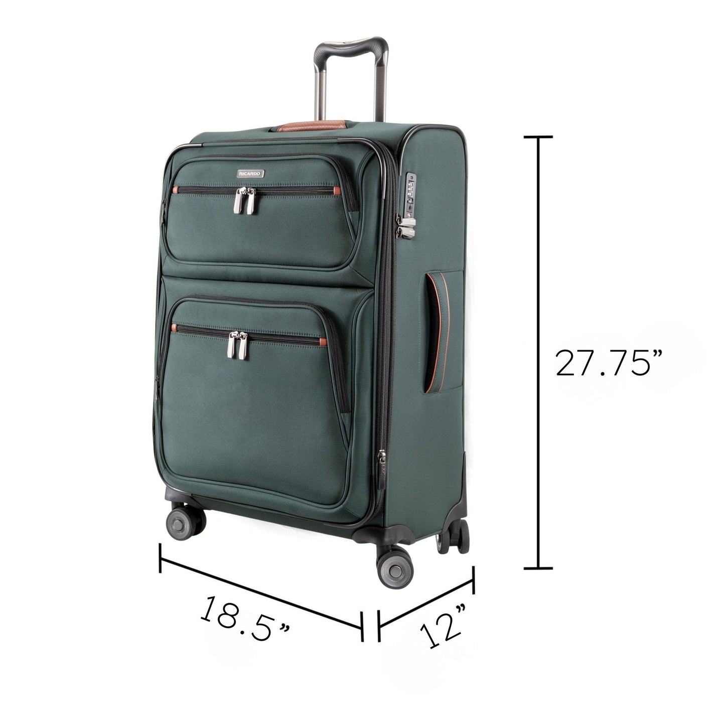 Ricardo Beverly Hills Montecito 3.0 Softside Medium Check-In Expandable Spinner - Hunter Green
