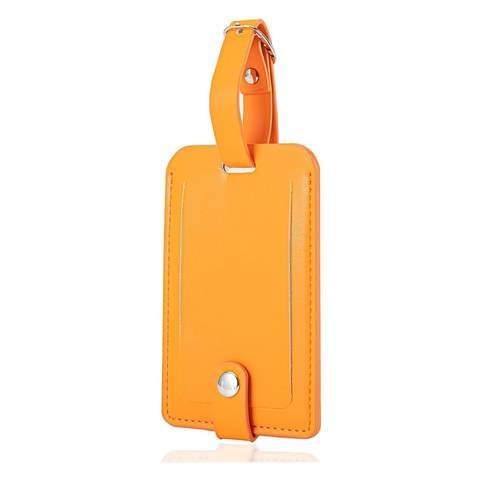 Leather luggage tag